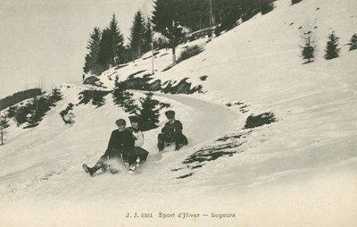 Lugers en una montaña de French Photographer