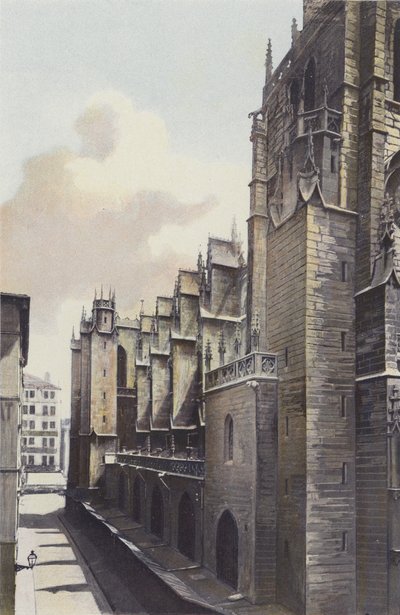 Lyon, Iglesia St-Nizier, Fachada lateral N de French Photographer