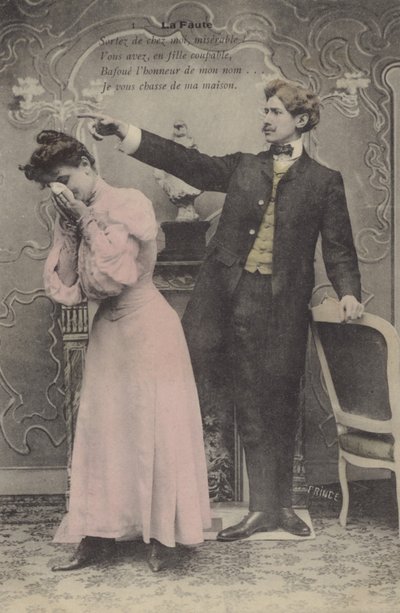 Hombre Despidiendo a su Esposa Llorando de French Photographer
