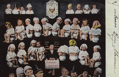 Muchos bebés en sus orinales de French Photographer
