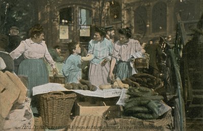 Puesto de mercado en Les Halles en París, Francia de French Photographer