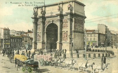 Marsella, Arco de Triunfo de la Puerta de Aix de French Photographer