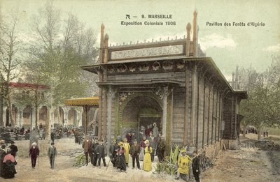 Marsella, Exposición Colonial 1906, Pabellón de los Bosques de Argelia de French Photographer