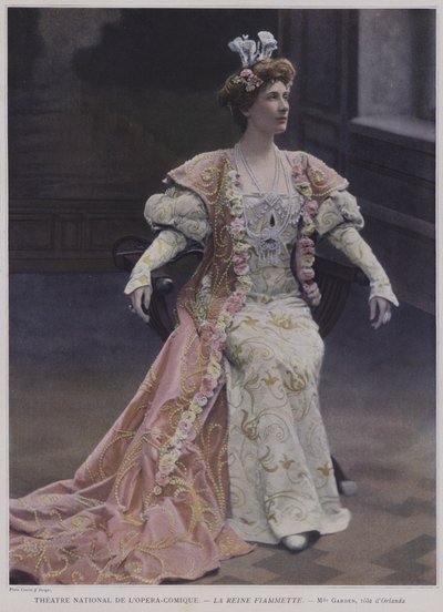 Mary Garden como Orlanda en La Reine Fiammette de French Photographer
