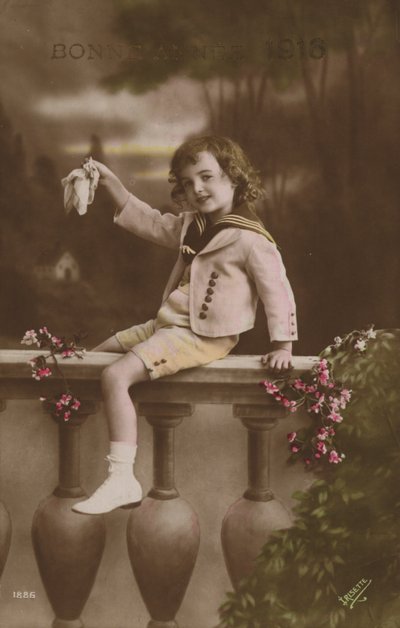 Tarjeta de Año Nuevo, 1916 de French Photographer