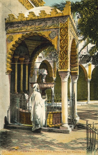 Orán, Argelia, fuente de la mezquita de Pacha de French Photographer