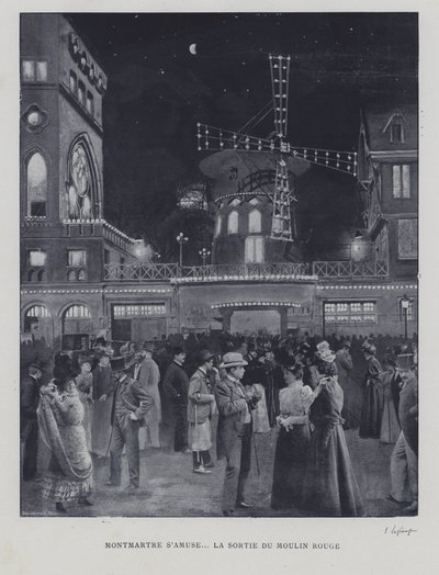 Fuera del Moulin Rouge, Montmartre, París de French Photographer