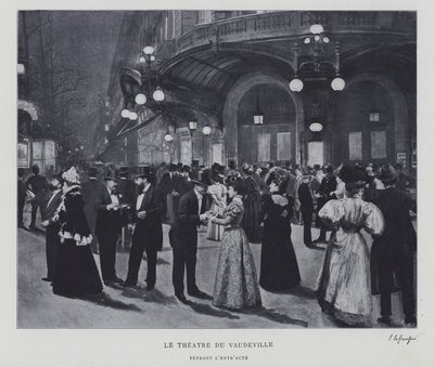 Fuera del Théâtre du Vaudeville, París, durante el intervalo de French Photographer