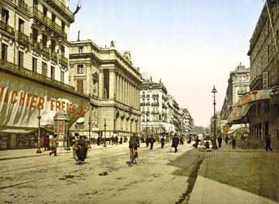 Palais de la Bourse en La Canebière en Marsella, pub. c.1900 de French Photographer