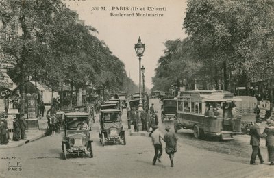 París, Boulevard Montmartre. Postal enviada en 1913. de French Photographer