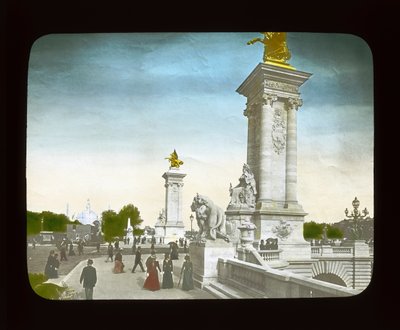 Exposición de París: Puente Alejandro III, 1900 de French Photographer