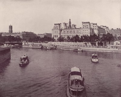 París: Hotel de Ville, desde el Lado del Río de French Photographer