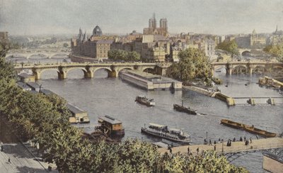 París, Puente Nuevo y la Isla de la Cité, Vista desde el Louvre de French Photographer
