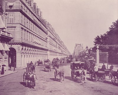 París: Rue de Rivoli, mirando al este, desde Place de la Concorde de French Photographer