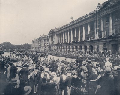 París: El personal del Gobernador Militar en la procesión fúnebre de French Photographer