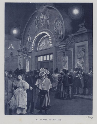 Gente saliendo del Bal Bullier, París de French Photographer