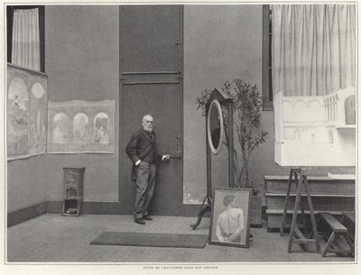 Pierre Puvis de Chavannes en su taller de French Photographer