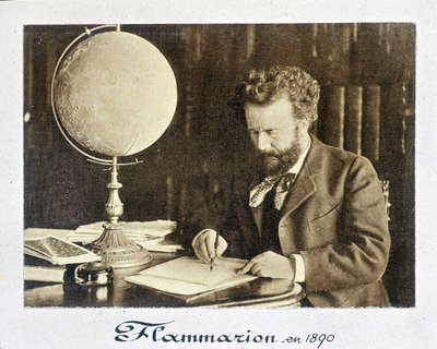 Retrato de Camille Flammarion (1842 - 1925), astrónomo francés - fotografía de French Photographer