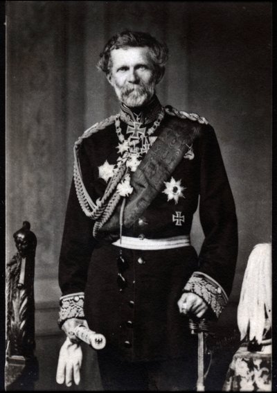 Retrato de Edwin Freiherr von Manteuffel (barón von Manteuffel) (1809-1895), Mariscal de Campo alemán de French Photographer