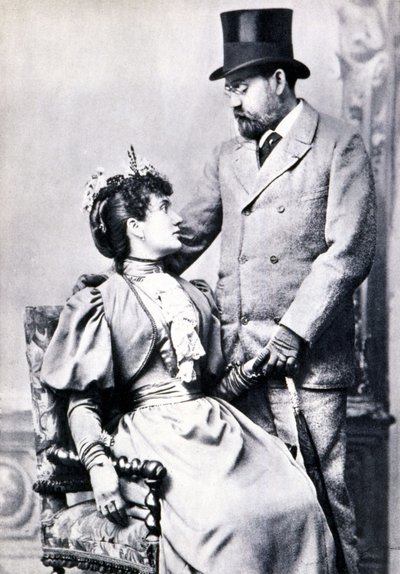 Retrato de Émile Zola y Jeanne Rozerot de French Photographer