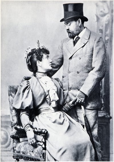 Retrato de Émile Zola y Jeanne Rozerot de French Photographer
