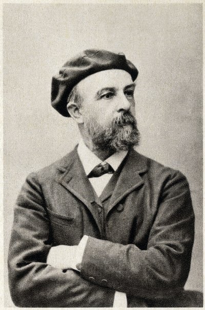 Retrato de Odilon Redon (1840-1916), pintor francés. Fotografía de French Photographer