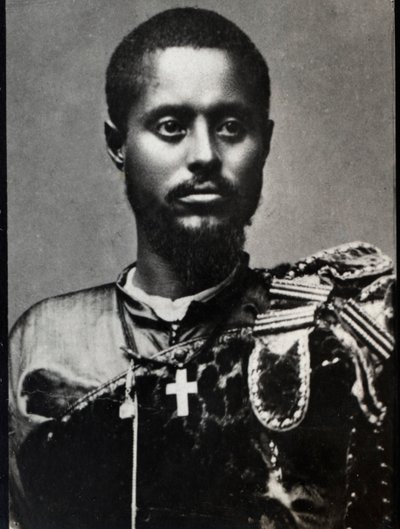 Retrato de Ras Makonnen (1852-1906), general y gobernador de la provincia de Harar en Etiopía de French Photographer