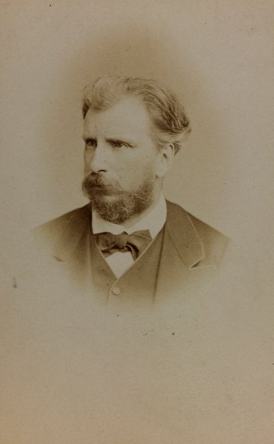 Retrato de William Bouguereau, pintor francés; carte de visite (foto en b/n) de French Photographer