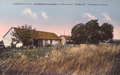 Postal que representa la casa de Henri Desire Landru (1869-1922) en Gambais de French Photographer
