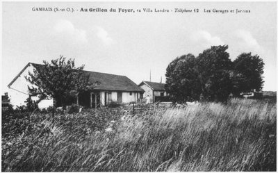 Postal que representa la casa de Henri Desire Landru (1869-1922) en Gambais de French Photographer