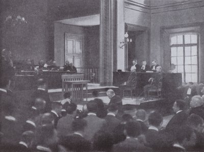 Revisión del caso de Alfred Dreyfus, oficial del ejército francés condenado erróneamente por traición, Rennes, Francia, 1899 de French Photographer