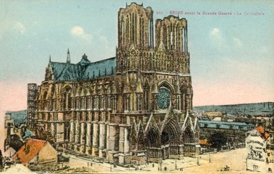 Reims, Catedral, antes de la Primera Guerra Mundial de French Photographer