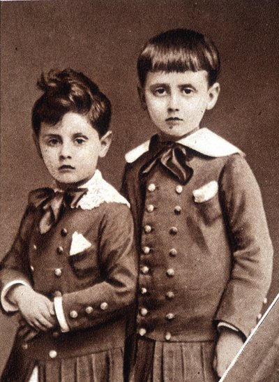 Robert y Marcel Proust niños en 1877 de French Photographer