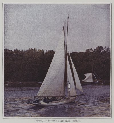 Barco de vela en el río Sena de French Photographer
