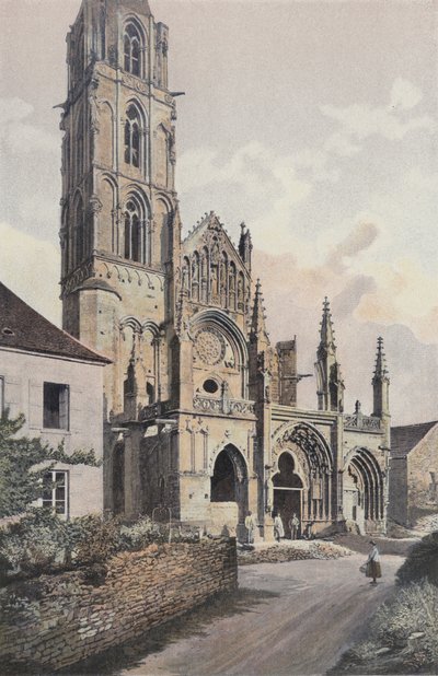 Saint-Pere-sous-Vezelay, Iglesia, fachada NO (antes de la restauración) de French Photographer