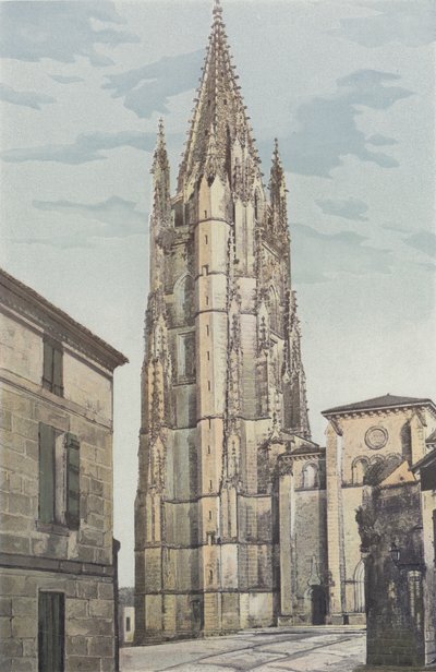 Saintes, Iglesia Saint-Eutrope, Campanario y fachada oeste de French Photographer