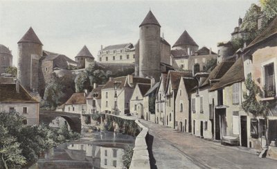 Semur, Vista tomada desde la orilla d del Armancon de French Photographer