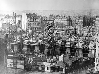 La construcción de la Ópera de París, c.1862-5 de French Photographer