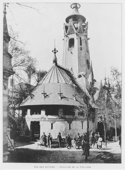 El Pabellón Finlandés en la Rue des Nations en la Exposición Universal de 1900, París de French Photographer