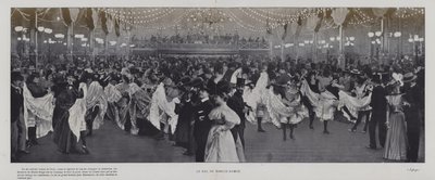 El salón de baile en el Moulin Rouge, París de French Photographer