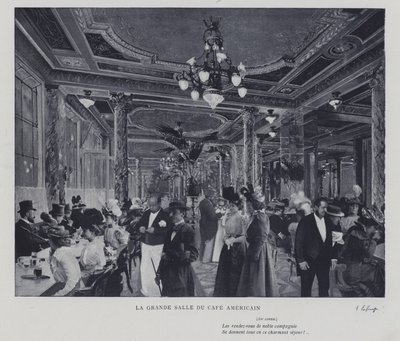 El gran salón del Café Americain, París de French Photographer