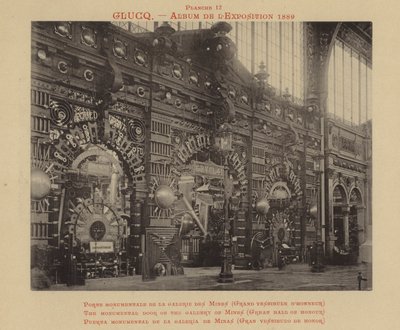 La puerta monumental de la galería de Minas, Gran Salón de Honor de French Photographer
