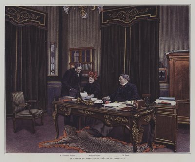 La oficina del director del Théâtre du Vaudeville, París de French Photographer