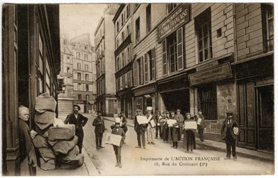 La liberación de los vendedores de periódicos de la imprenta Action Francaise de French Photographer