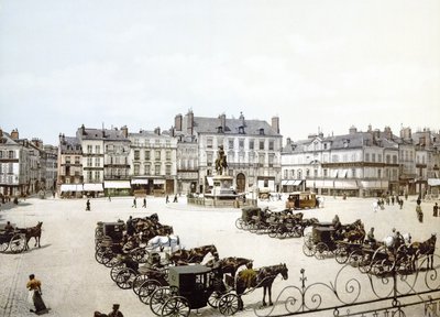 La estatua de Juana de Arco, Place du Martroi, Orleans, pub. c.1900 de French Photographer
