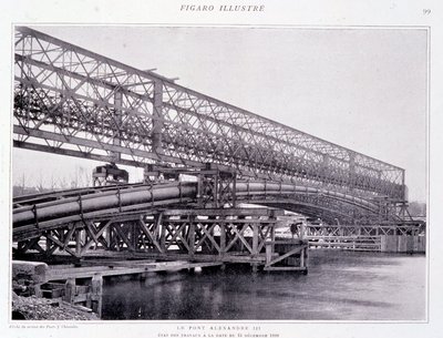Las obras del puente Alejandro III al 15/12/1898 - en "Le Figaro Illustré" de French Photographer