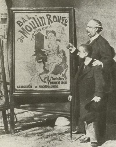 Toulouse-Lautrec con un director del Moulin Rouge, París de French Photographer