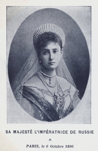 La zarina Alexandra de Rusia en París, Francia de French Photographer