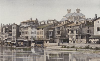 Verdun, Ábside de la Catedral, Vista tomada desde la orilla derecha del Mosa de French Photographer