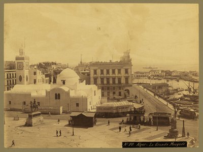 Vista de Argel - La Gran Mezquita, c.1860-1900 de French Photographer